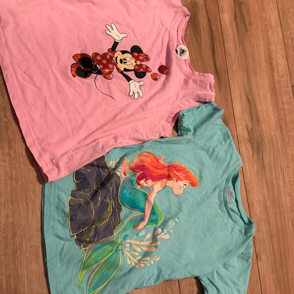 Disney tshirts little mermaid and Minnie Mouse